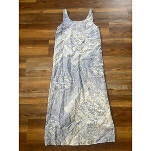 Artisan Ny XS 100% Linen Button-Front Sleeveless Maxi Dress